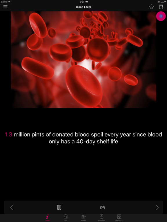 Screenshot #5 pour Human Anatomy Blood Facts 2000