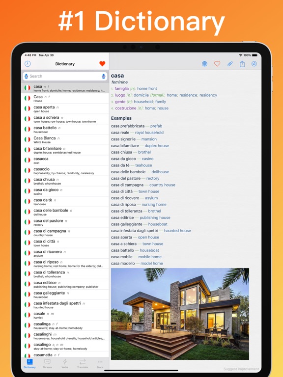 Screenshot #4 pour Italian Translator +