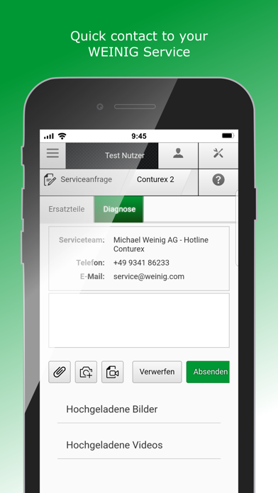 WEINIG App Suite 24.03 Screenshot