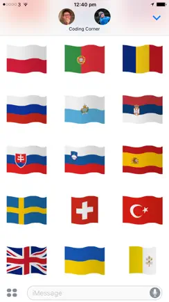 Euro Flags: animated stickers iPhone image 3