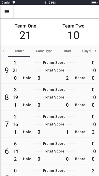 Cornhole Score Tracker