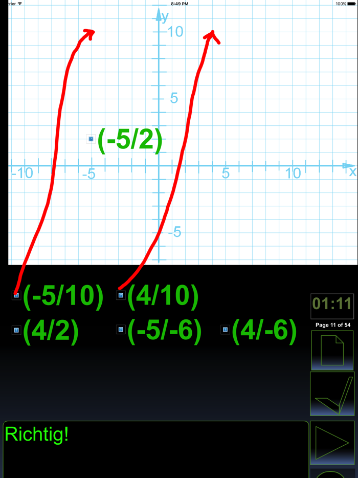 mathapp LU6 Koordinaten