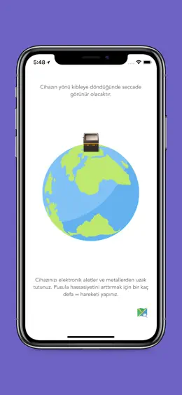 Qibla Compass - Map on iPhone, screenshot 1