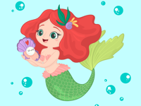 Pretty Mermaid Stickers