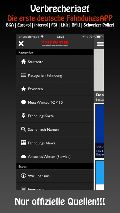 Most Wanted App screenshot1