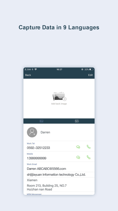 Screenshot #2 for business card scanner-sam pro