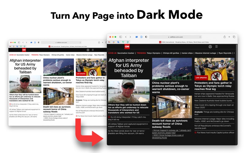 Screenshot #1 pour Dark Mode Extension for Safari