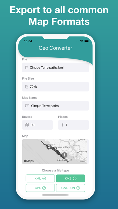 Geo File Converter - GPX KML Screenshot