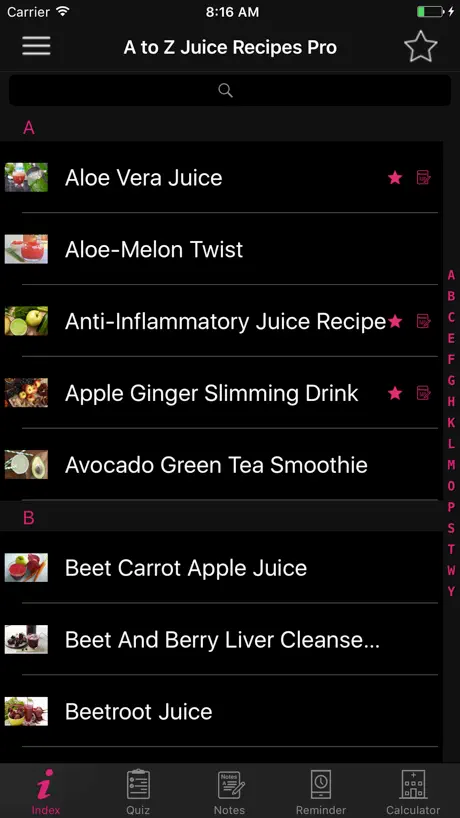 AZ Juice Recipes