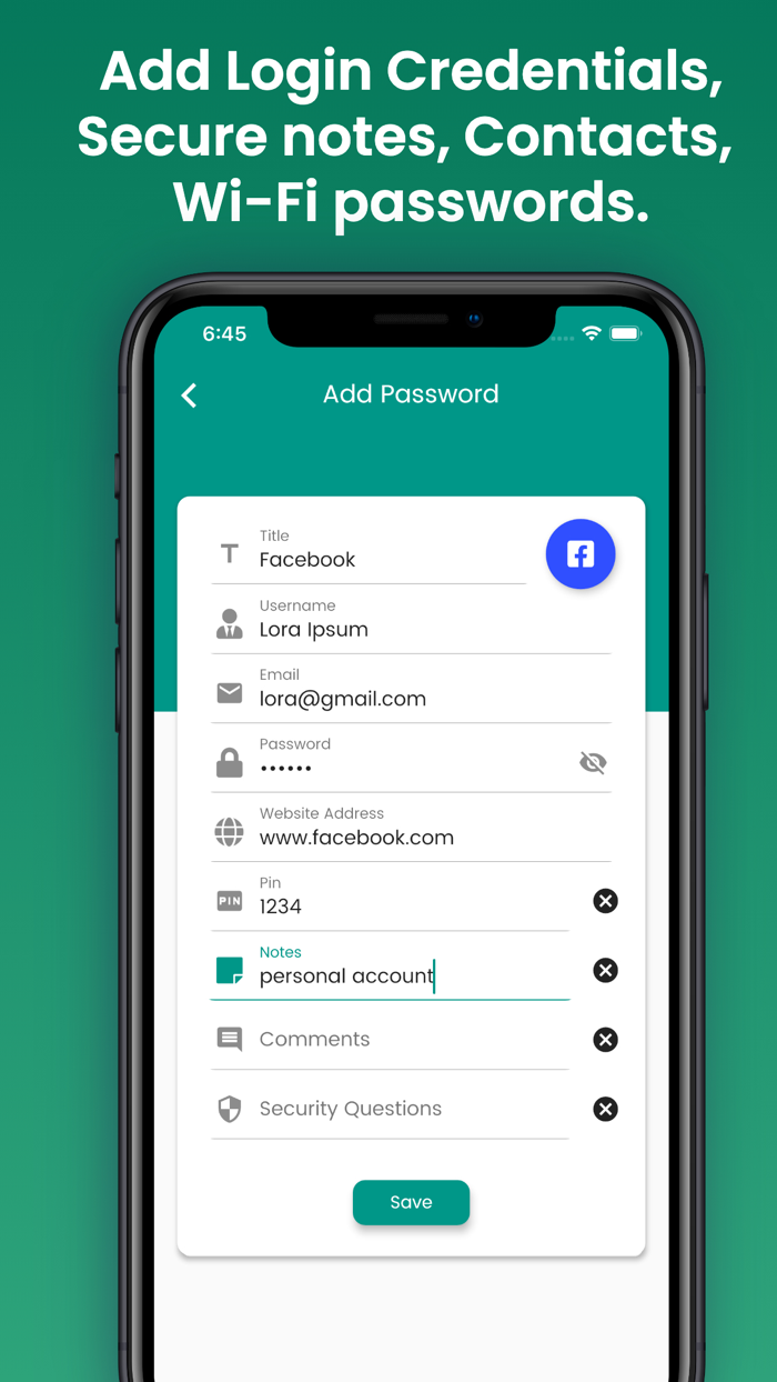 DroidPass Password Manager