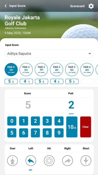 Golfers Scoring Screenshot