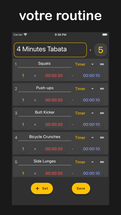 Screenshot #1 pour Interval Timer: Custom Workout