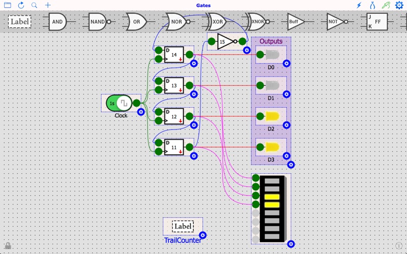 Screenshot #2 pour DigicalSim : Circuits Numériqu