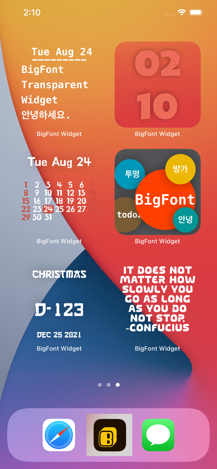 BigFont Widget.Smith Color