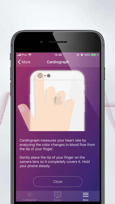 Cardiograph Heart Rate Screenshot