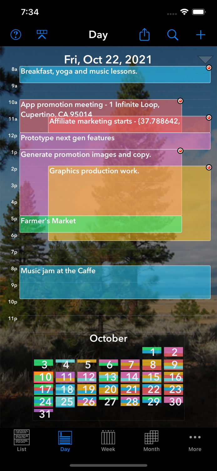 Perspectiva Calendars Charts