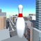 It is a bowling game set in a big city