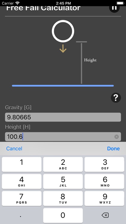Free Fall Calculator