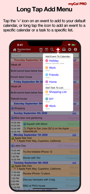 ‎myCal PRO Planner Screenshot
