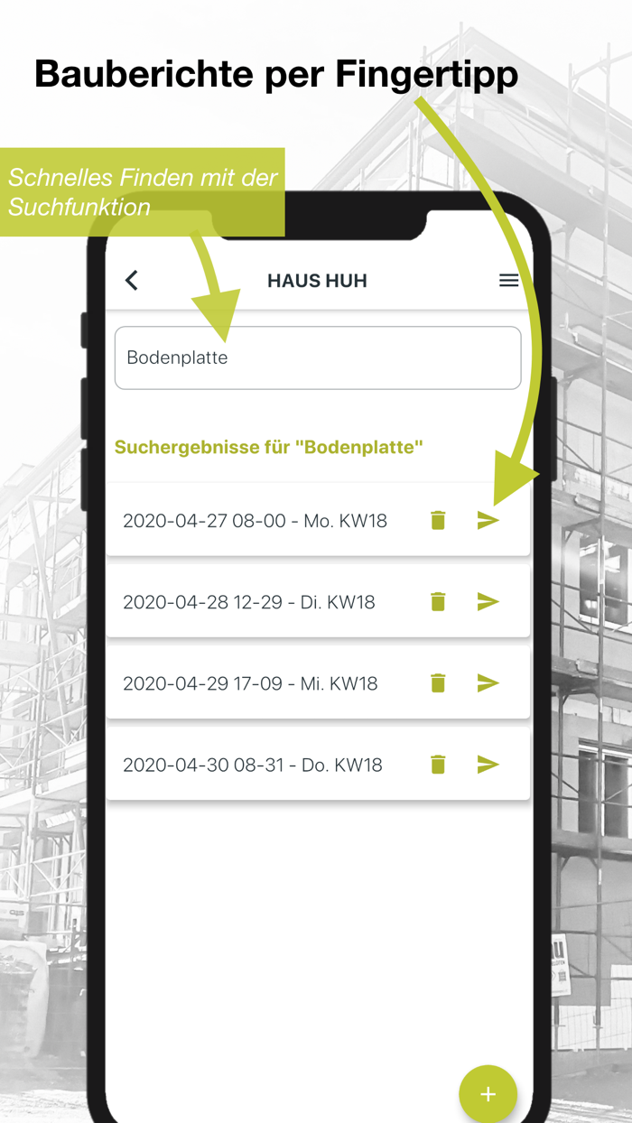 Baugorilla – Bautagebuch App