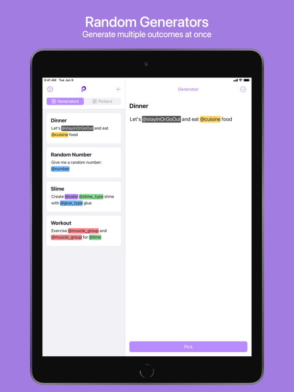 Screenshot #4 pour Picks: Random Generator