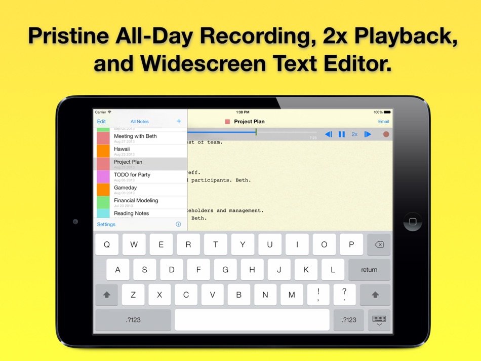 Audio Notebook: Sound Recorder - 3.0 - (iOS)