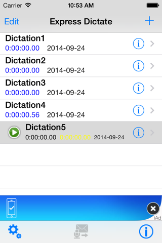 Express Dictate Dictation App - náhled