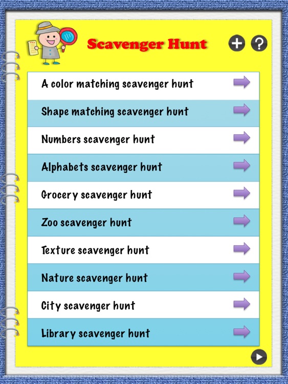 Scavenger hunt for kids