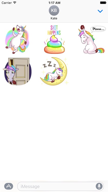 Funny Rainbow Unicorn Stickers
