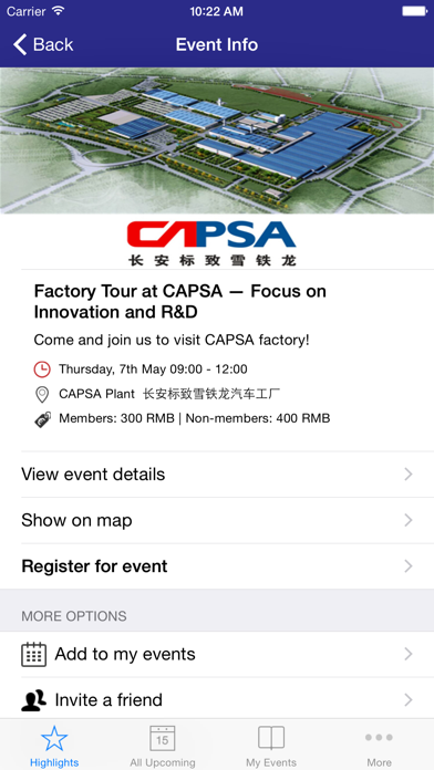European Chamber China Events Screenshot