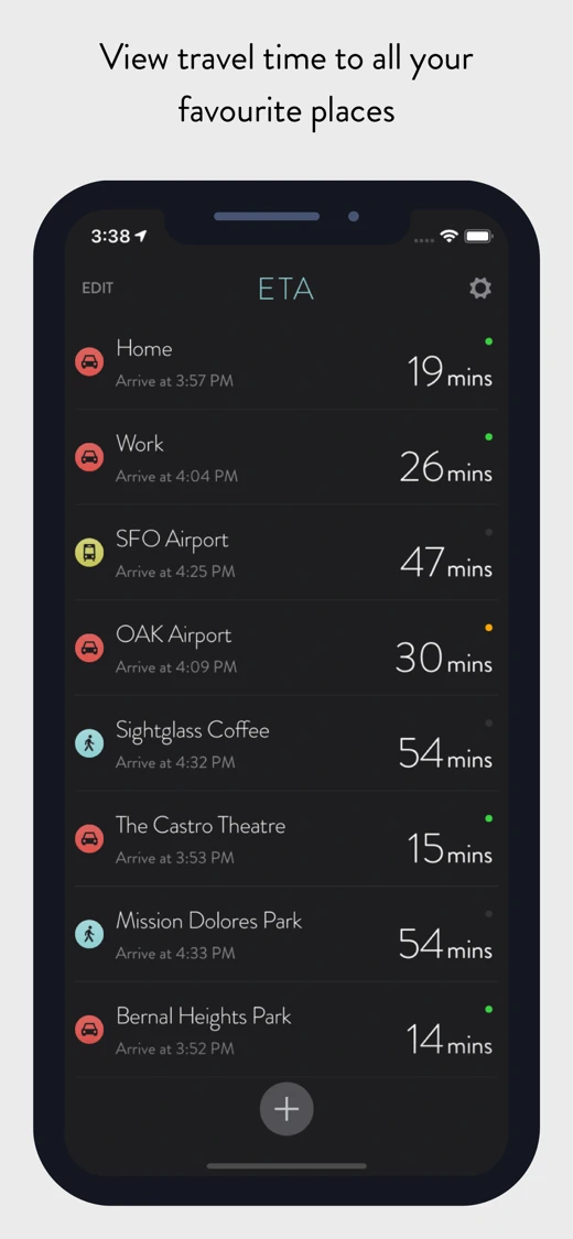 ETA - GPS & maps driving times screenshot 2