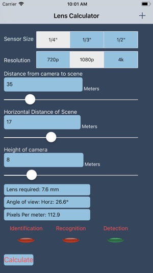 CCTV Lens Calculator