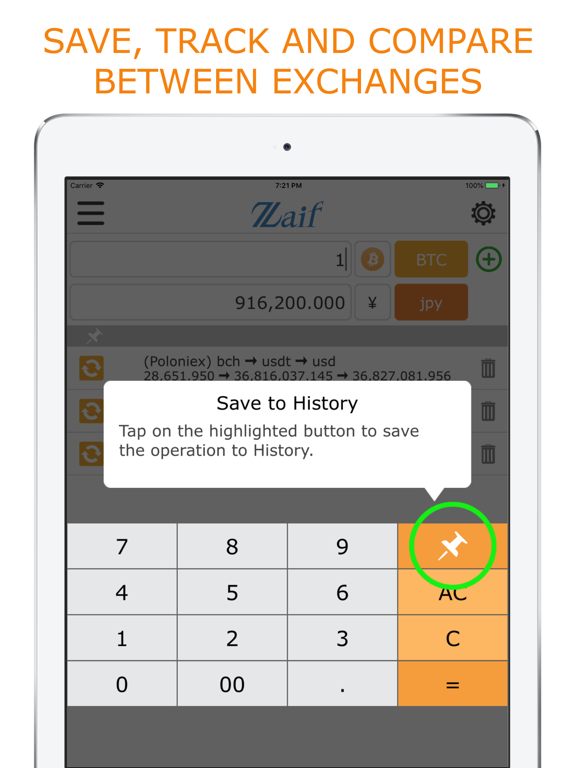 Crypto Track : Bitcoin & more iPad screenshot 4 - Finance app