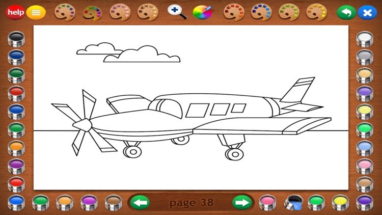 Coloring Book 12 Lite: Planes screenshot-5