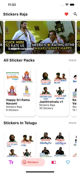 Game screenshot Stickers Raja-Telugu stickers apk