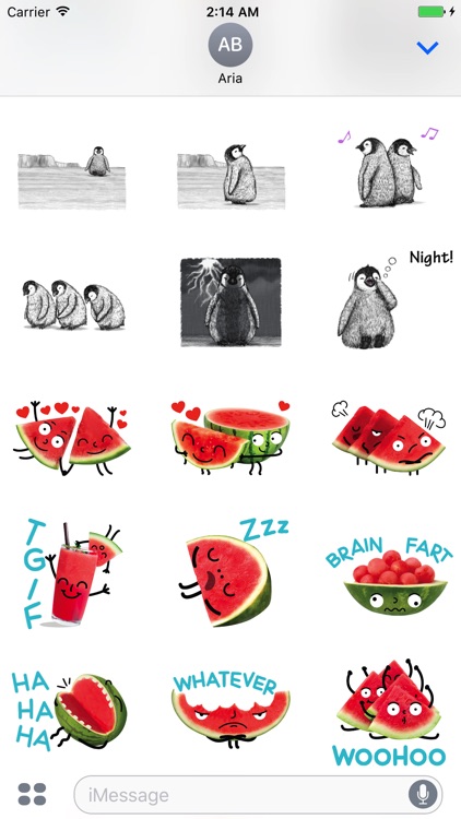 Watermelon And Penguin Sticker