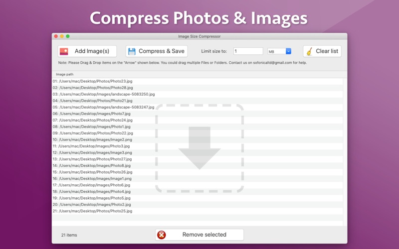 Screenshot #1 pour Image Size Compressor