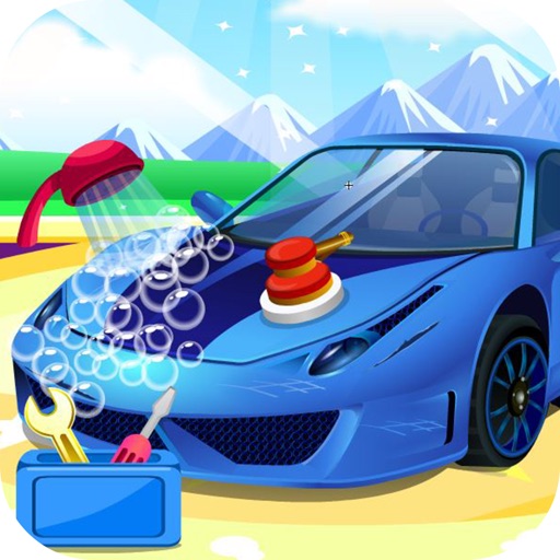 Sports car wash - car care icon