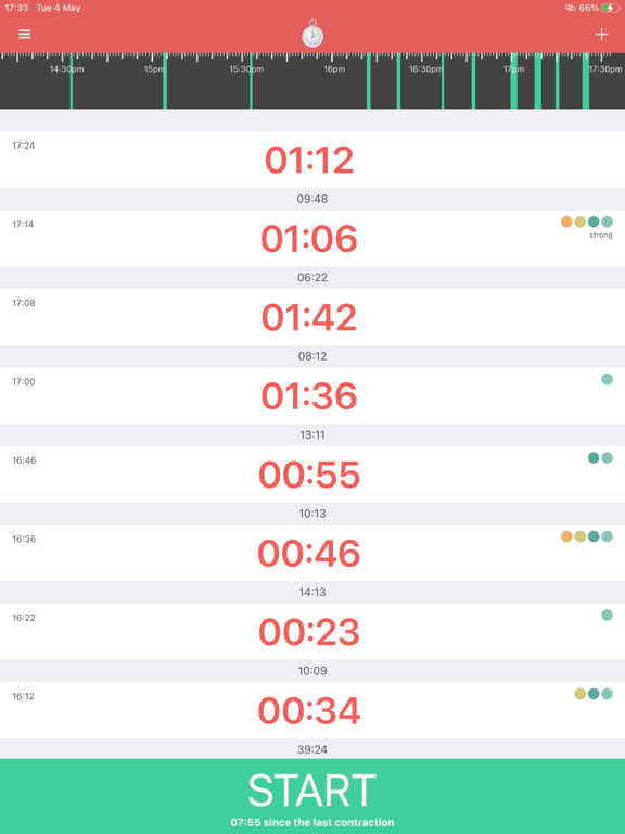 Screenshot #5 pour Contraction Timer - Time labor