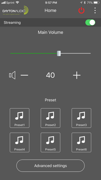 Screenshot 1 of Dayton Audio DSP Control App