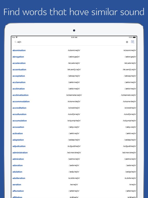 Screenshot #6 pour English Phonetic Dictionary