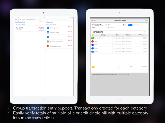 Expense Tracker Home budget iPad screenshot