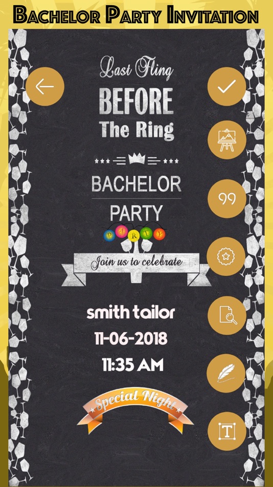 Bachelor Party Invitation Card - 1.0 - (iOS)