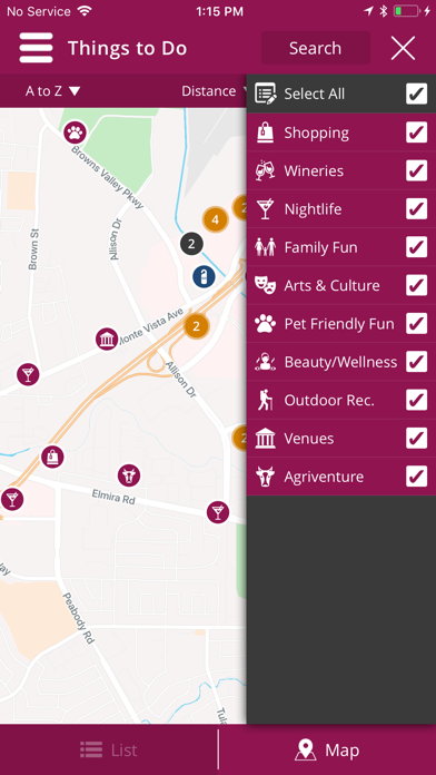 Visit Vacaville CA Screenshot