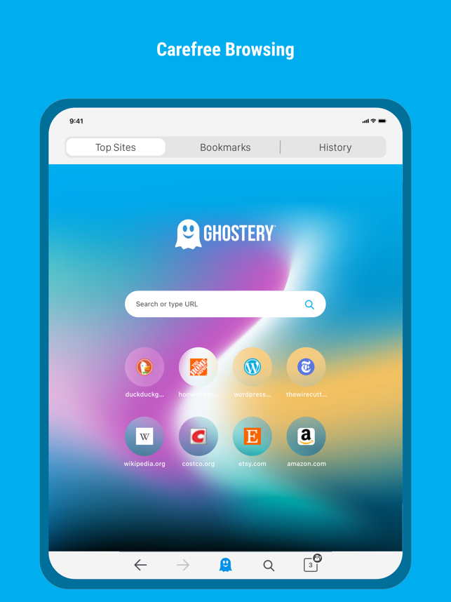 ‎Ghostery Dawn Privacy Browser Capture d'écran