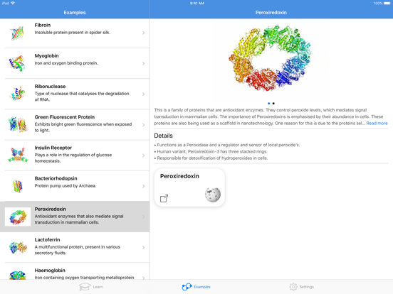 Protein Guide iPad screenshot 10 - Education app