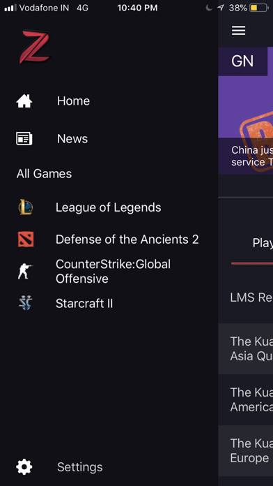 Live ScoreZ Screenshot