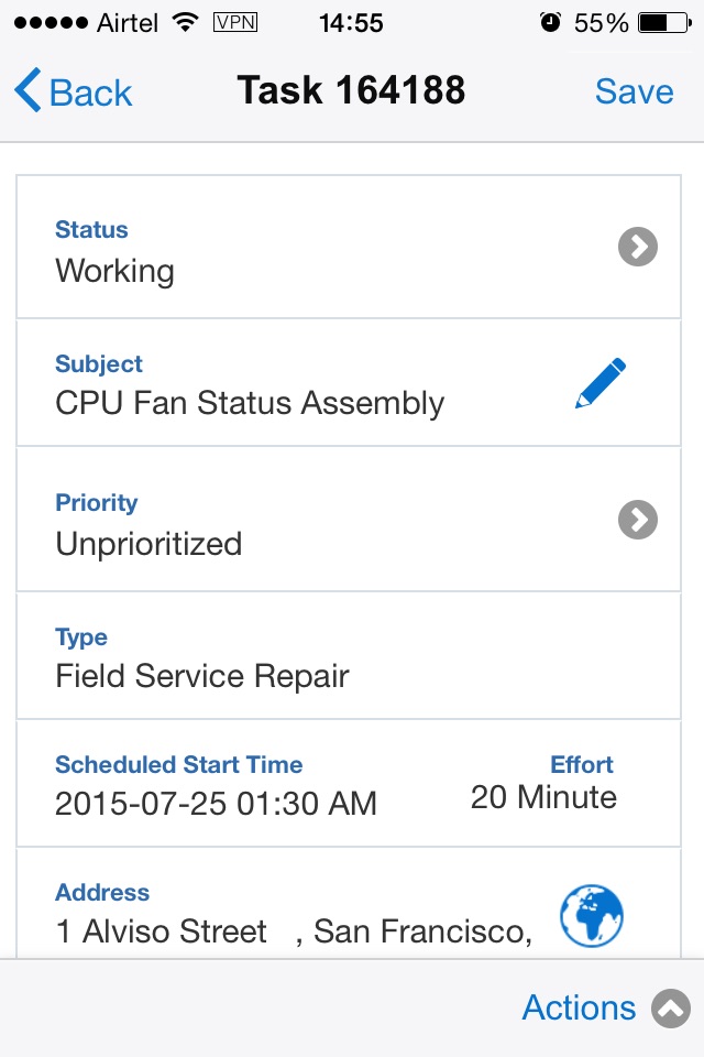 Oracle Mobile Field Service screenshot 3