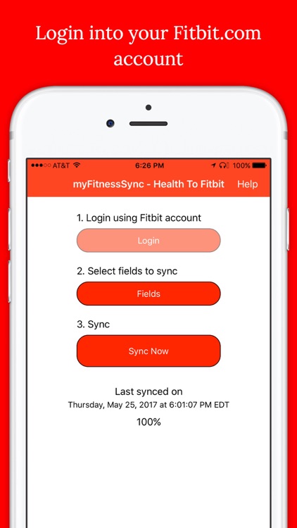 Health App to Fitbit Sync