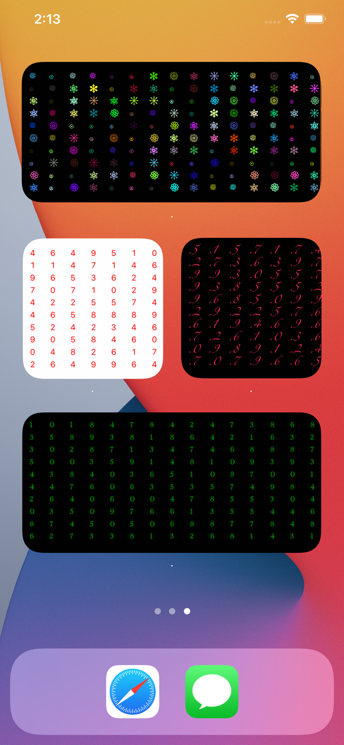 123 numbers animated widget